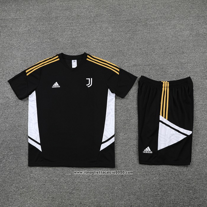Tuta da Track Juventus Manica Corta 2022 2023 Nero - Pantalon Corto